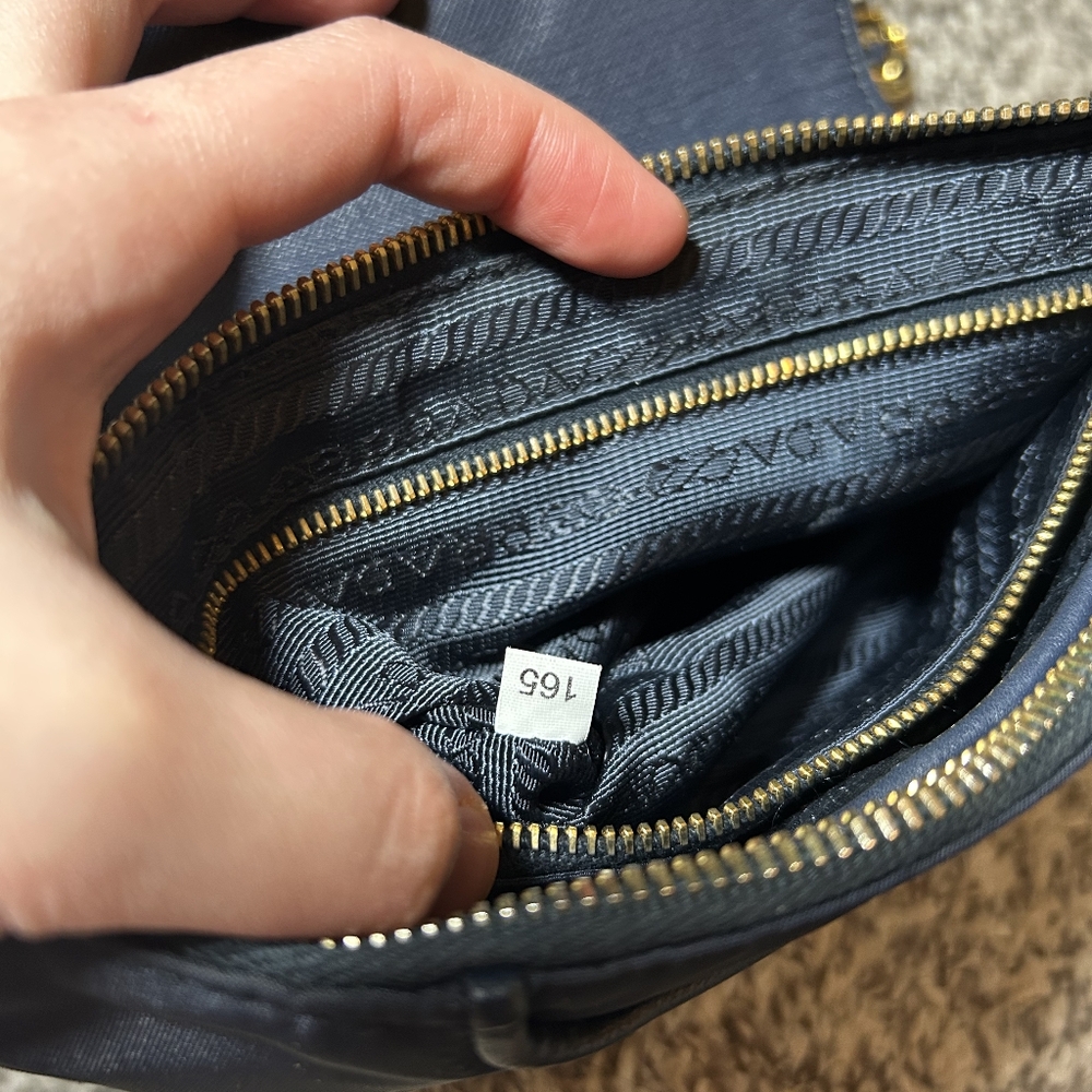Prada Navy Blue Chain Crossbody Bag - Picture 14 of 15